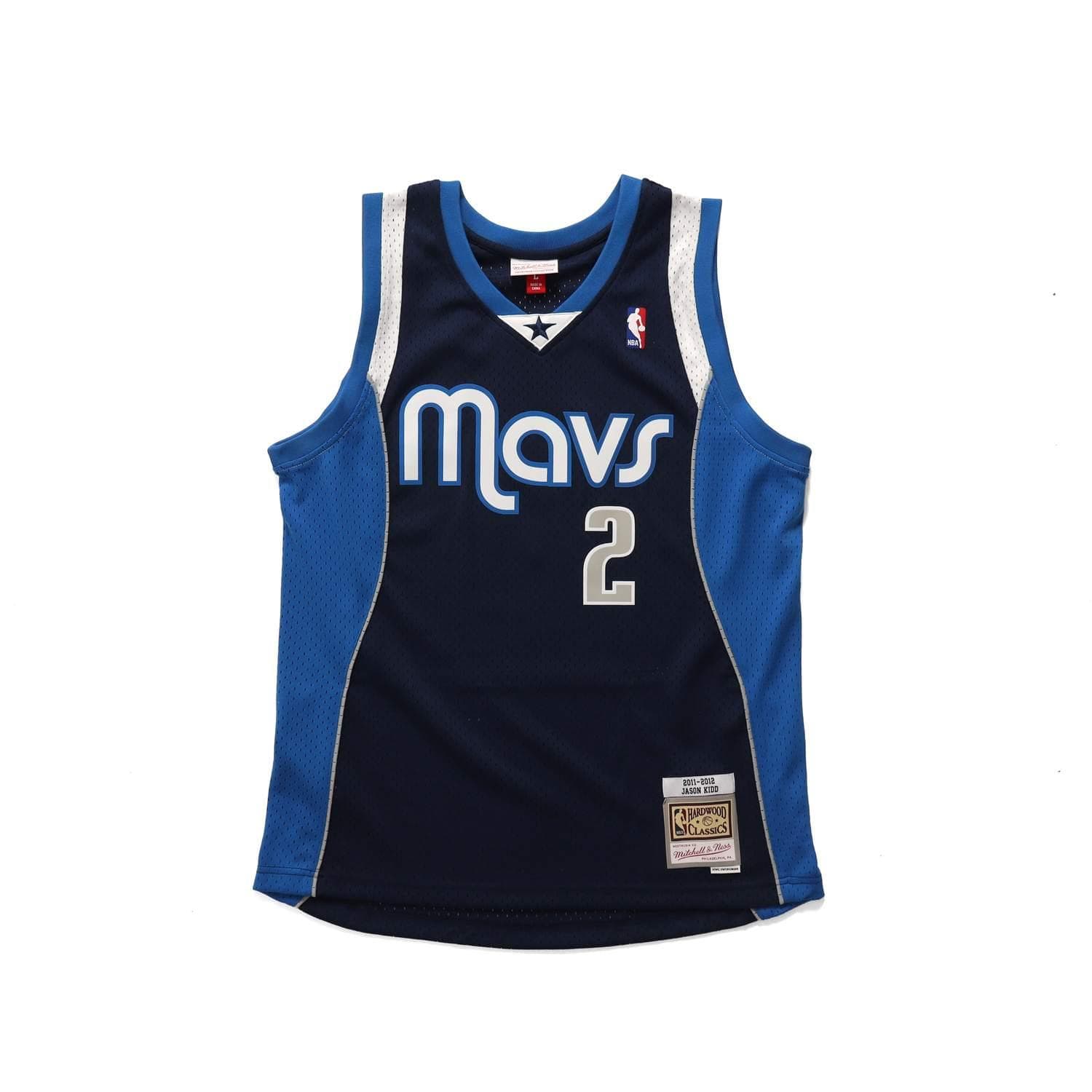 Mitchell And Ness Jerseys Jason Kidd Dallas Mavericks Mitchell & Ness NBA 11-12 Away Swingman Jersey - Navy