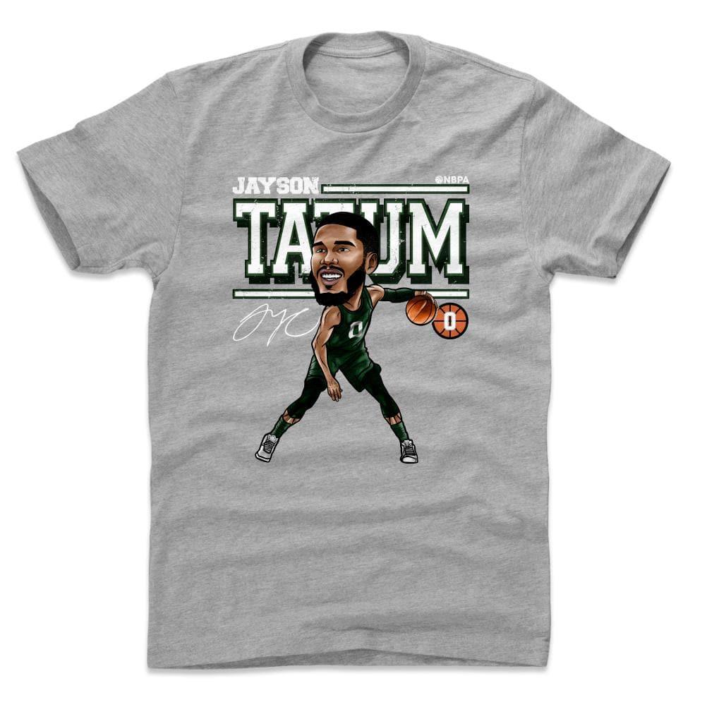 500 Level T-Shirts Jayson Tatum Boston Celtics 500 Level NBA Cartoon T-Shirt - Grey