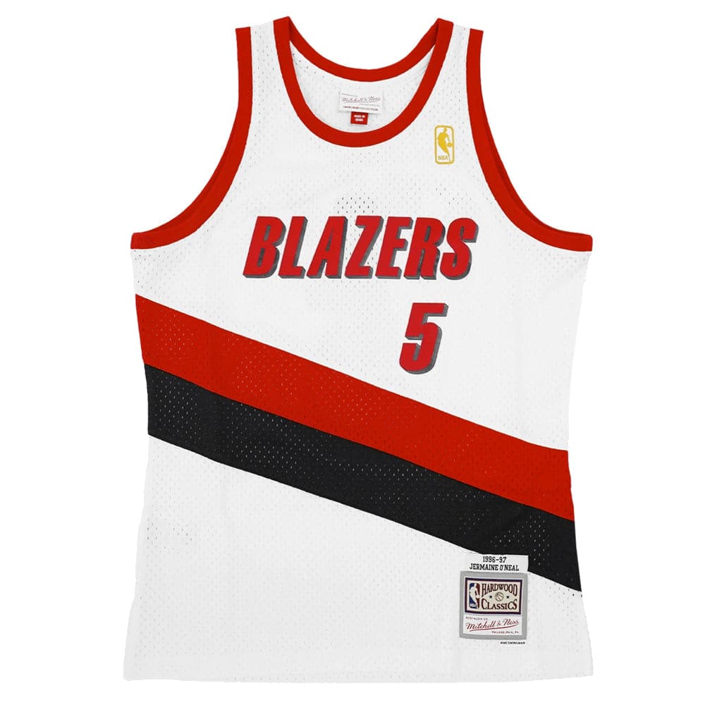 Mitchell And Ness Jerseys Jermaine O'Neal Portland Trail Blazers Mitchell & Ness NBA 96-97 Swingman Jersey - White