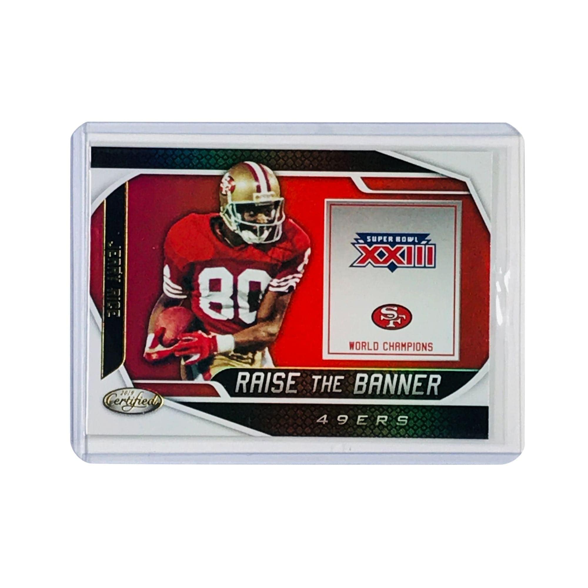 Panini Cards Jerry Rice San Francisco 49ers 2019 Panini Certified NFL Raise The Banner Holo Card