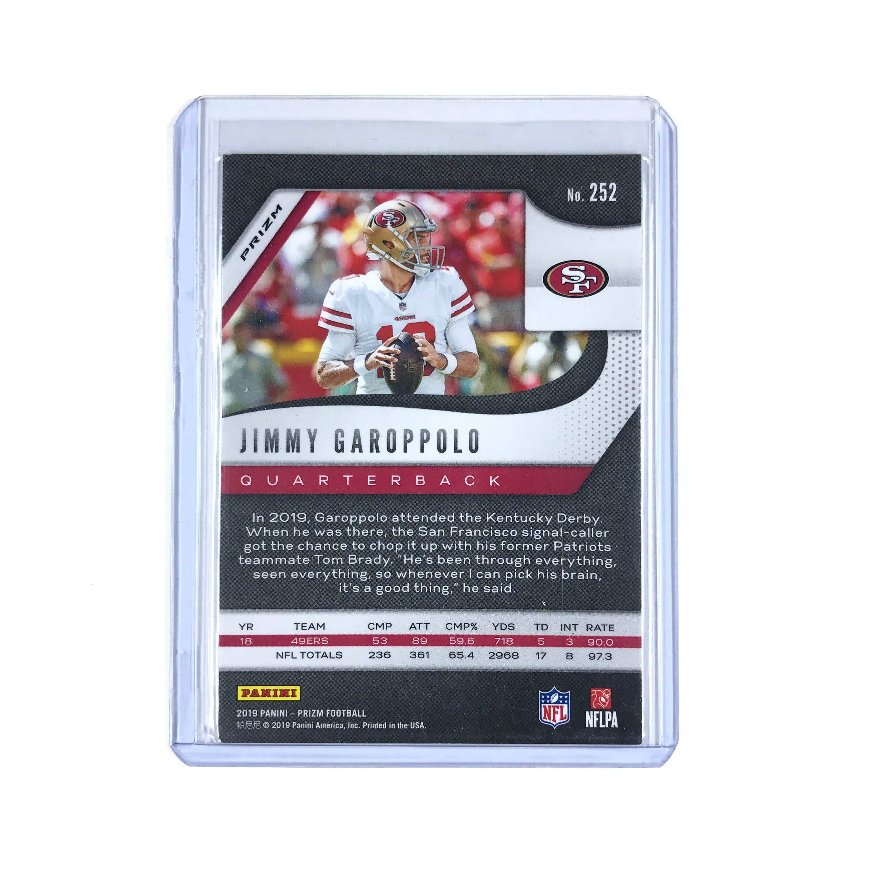 Panini Cards Jimmy Garoppolo San Francisco 49ers 2019 Panini Prizm NFL Silver 252 Card