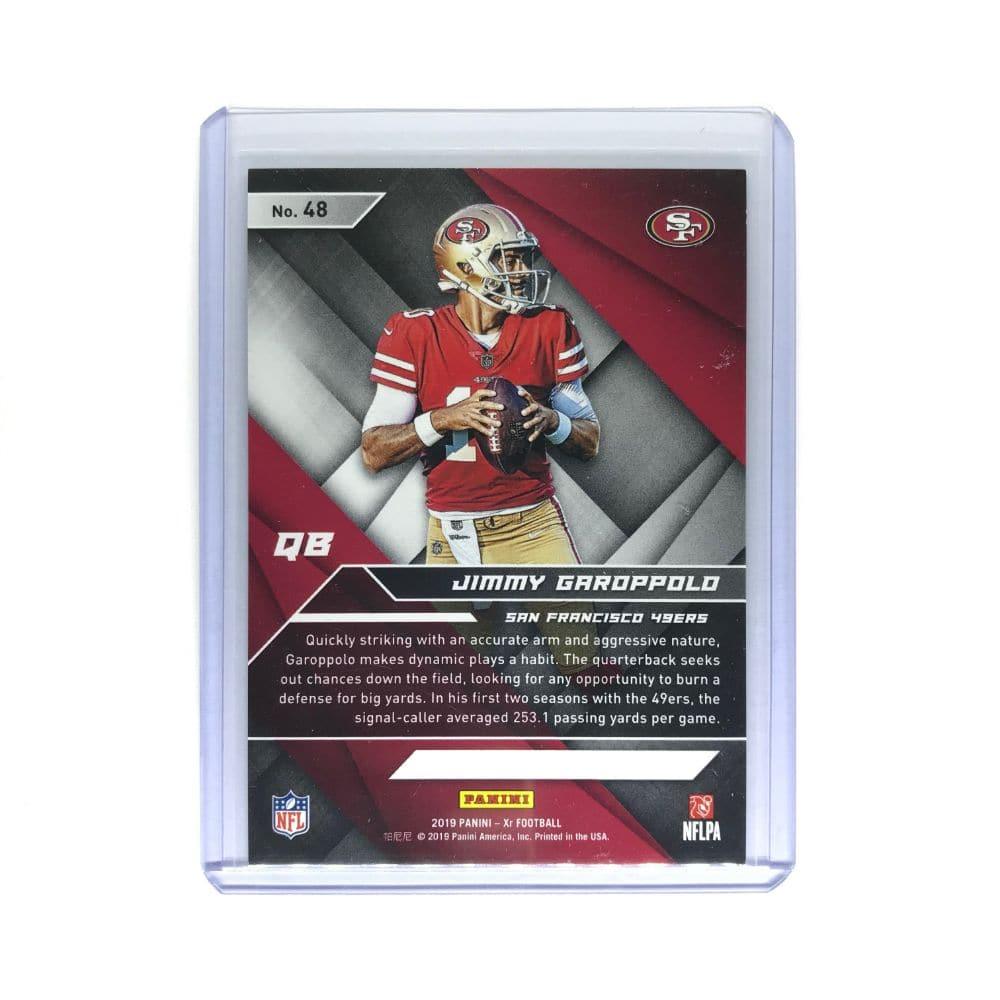 Panini Cards Jimmy Garoppolo San Francisco 49ers 2019 Panini XR NFL 42/199 Blue Card