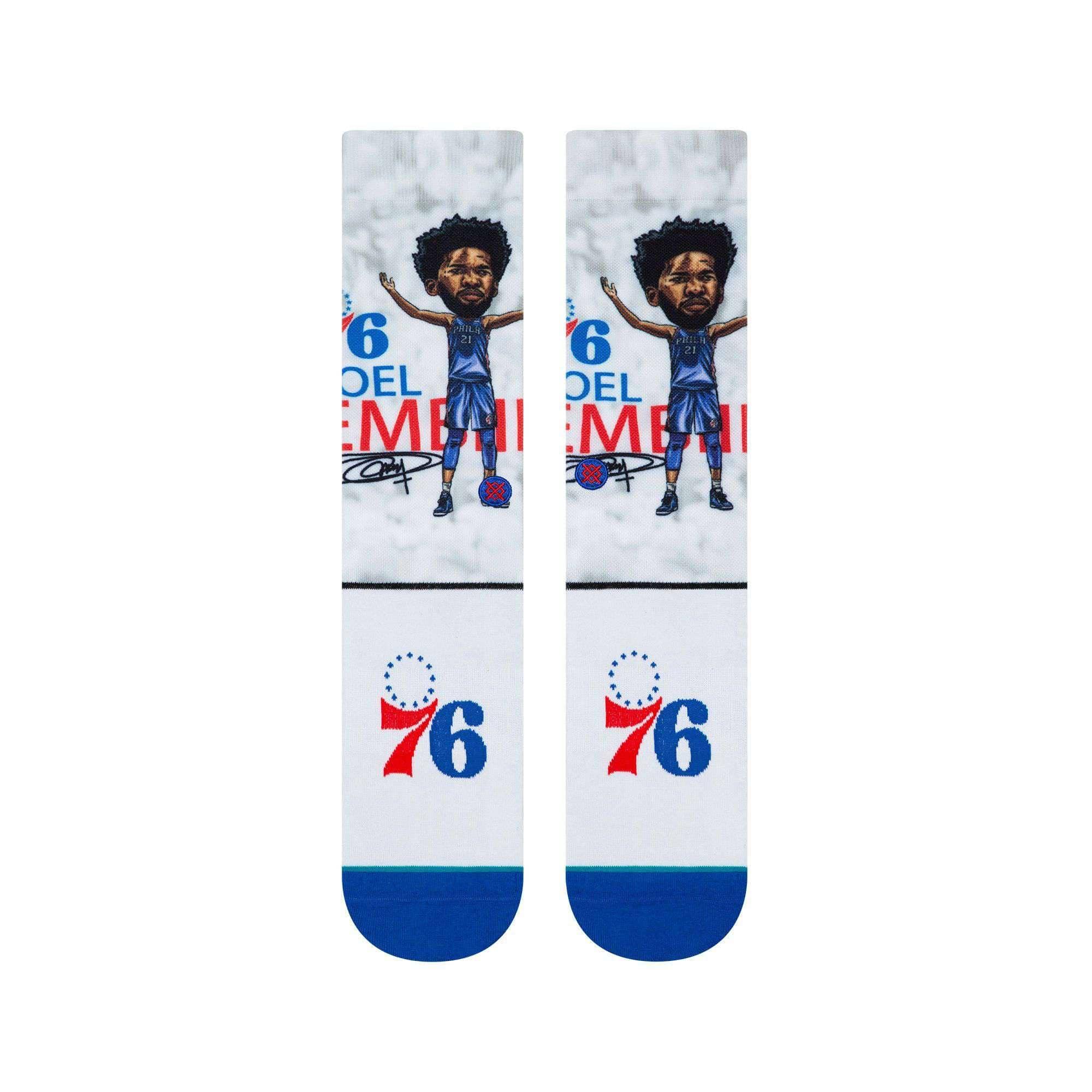 Stance Socks Joel Embiid Philadelphia 76ers Stance NBA Big Head Crew Socks