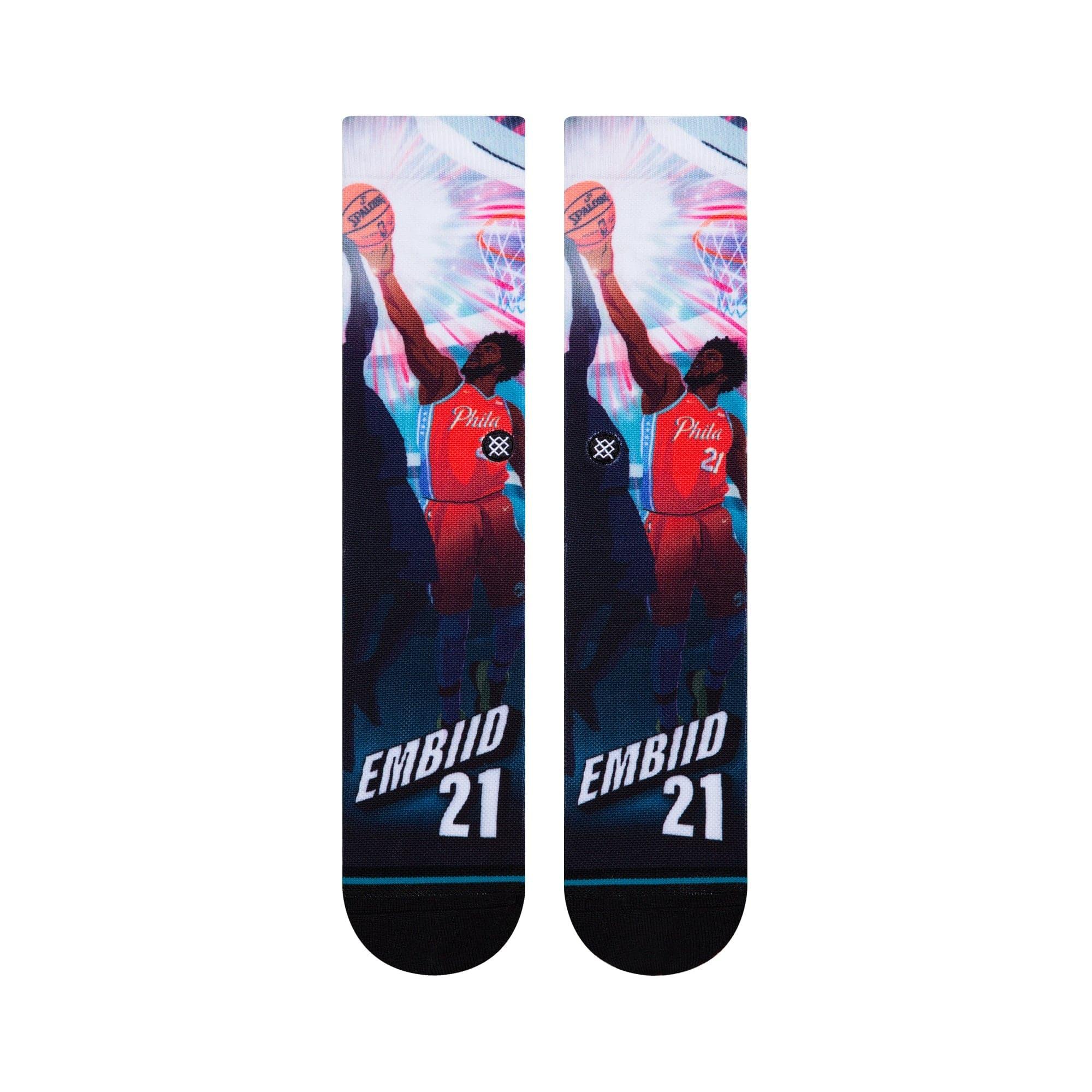 Stance Socks Joel Embiid Philadelphia 76ers Stance NBA Rise Crew Socks
