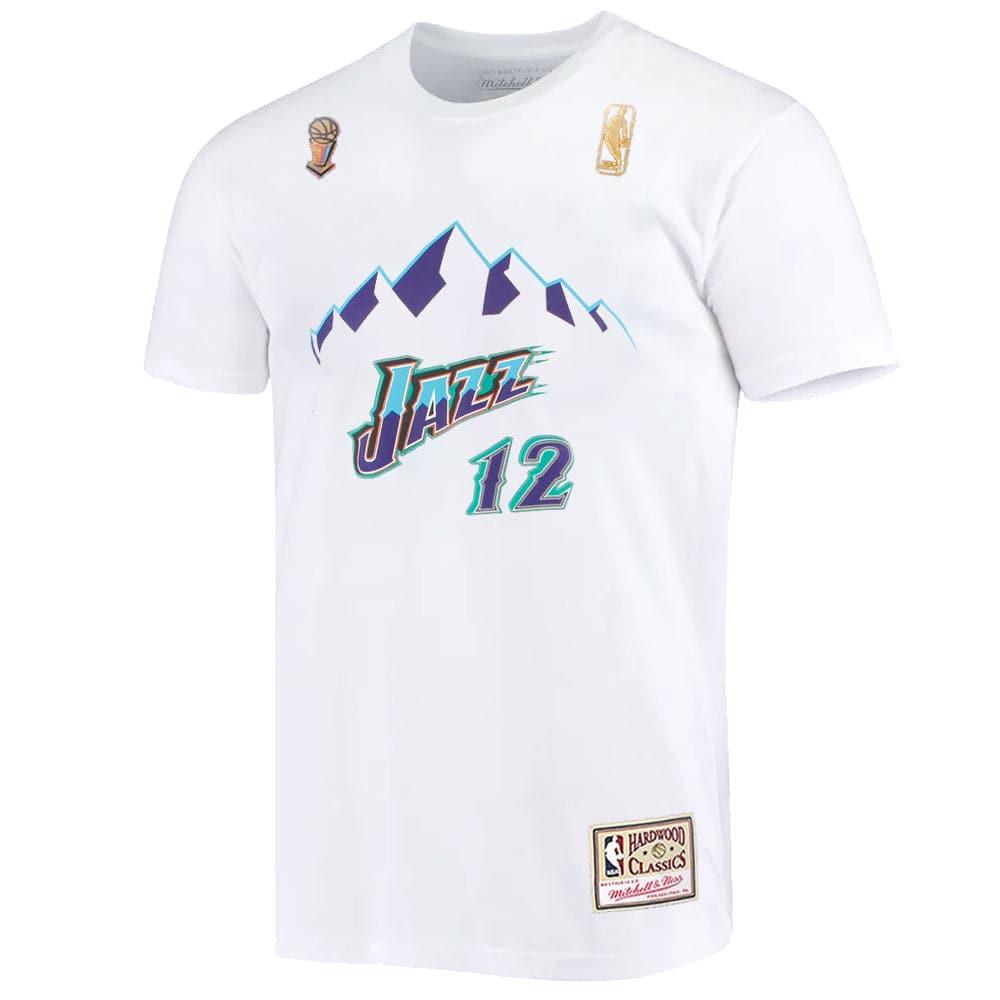 Mitchell And Ness T-Shirts John Stockton Utah Jazz Mitchell & Ness NBA HWC Name Number T-Shirt - White
