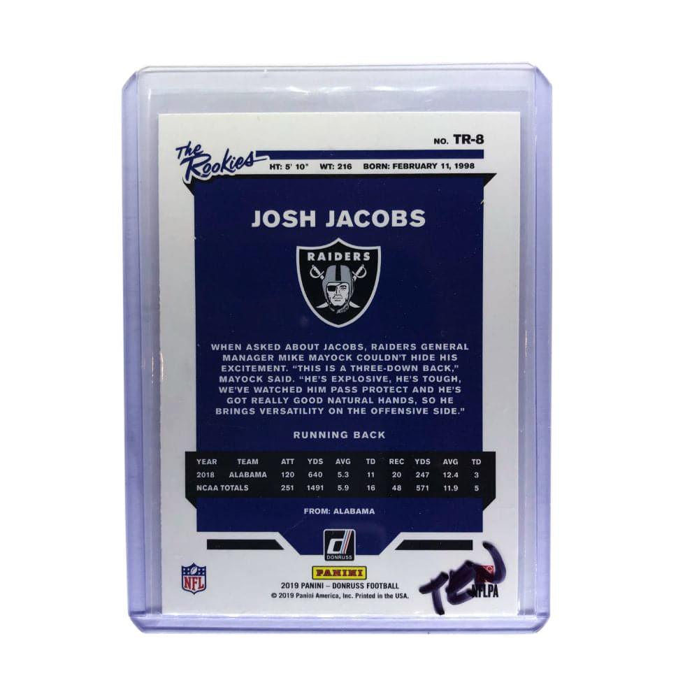Panini Cards Josh Jacobs Las Vegas Raiders 2019 Panini Donruss NFL The Rookies Rookie Card