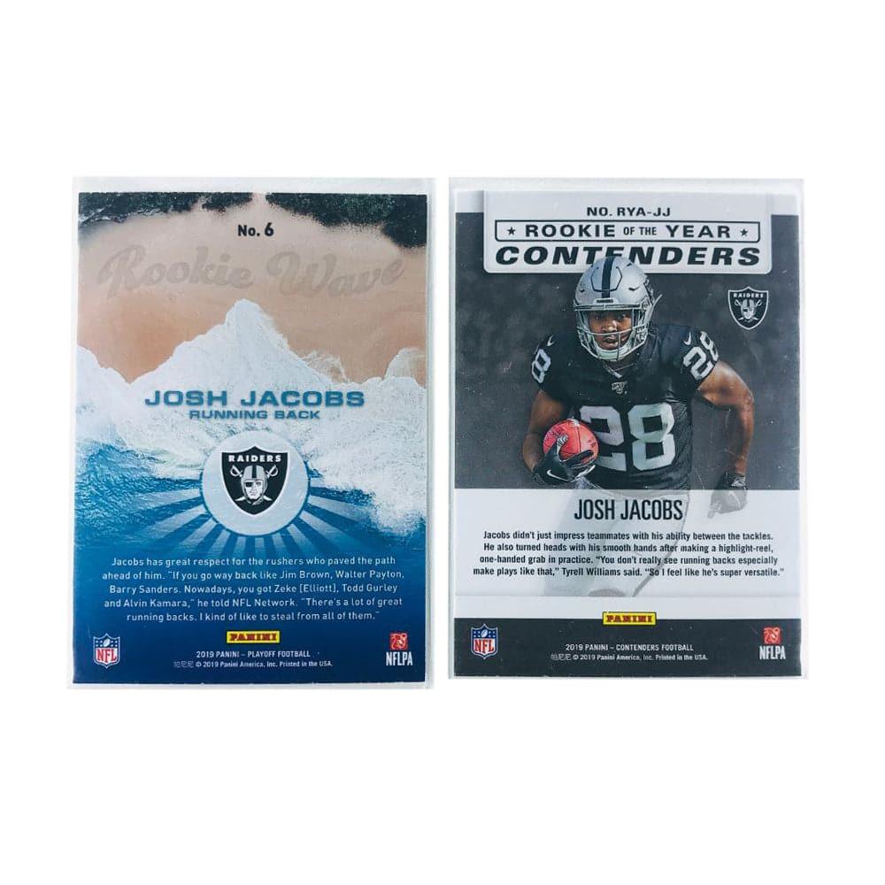 Panini Cards Josh Jacobs Las Vegas Raiders 2019 Panini NFL 2 Card Rookie Insert Set