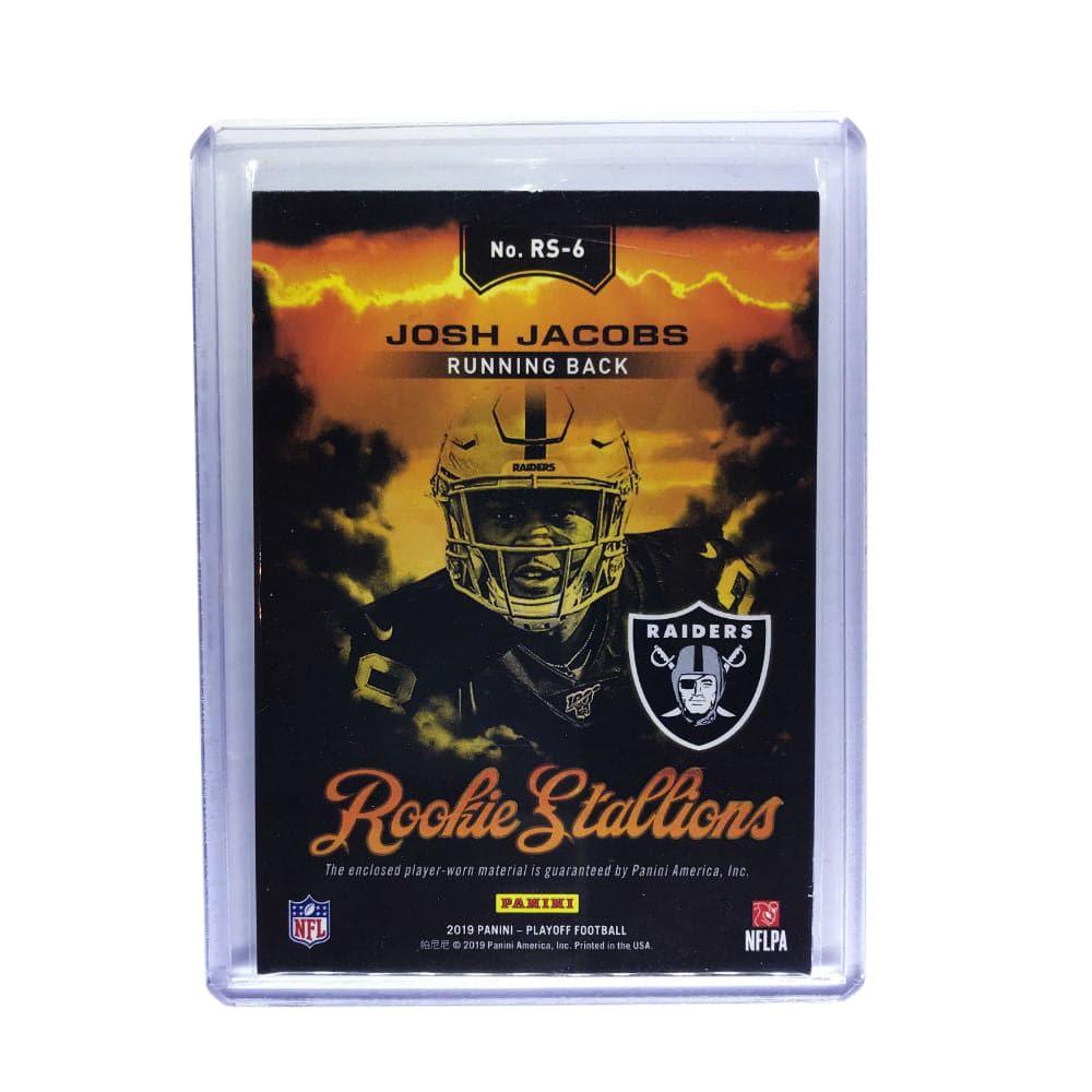 Panini Cards Josh Jacobs Las Vegas Raiders 2019 Panini Playoff NFL Rookie Stallions Patch Card