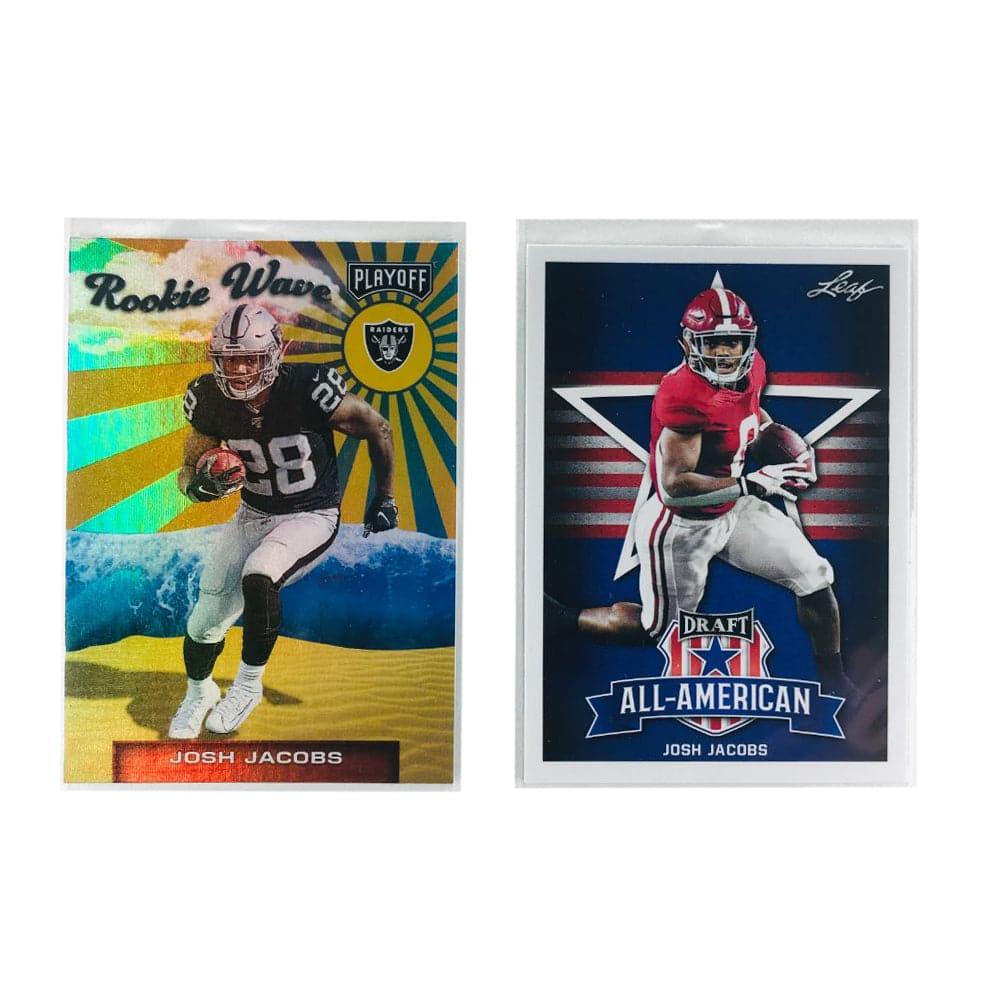 Panini Cards Josh Jacobs Las Vegas Raiders NFL 2 Mixed Card Rookie Set