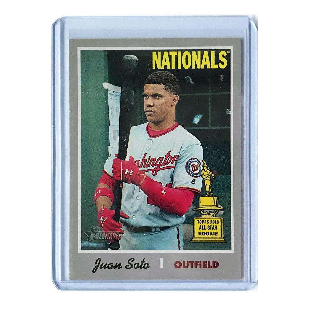 Topps Cards Juan Soto Washington Nationals 2019 Topps Heritage French Text #481 Card