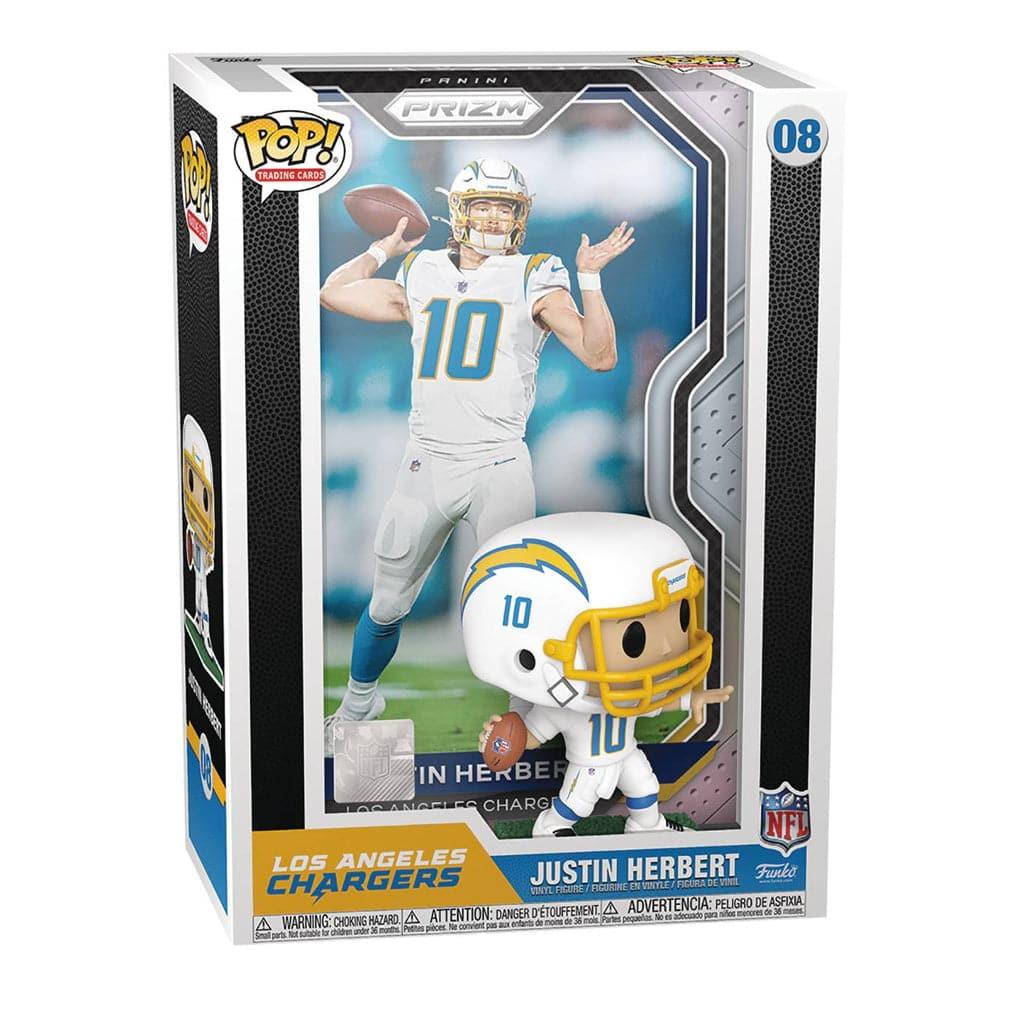 Funko Figures Justin Herbert Los Angeles Chargers Funko NFL Prizm Trading Card Figure - White