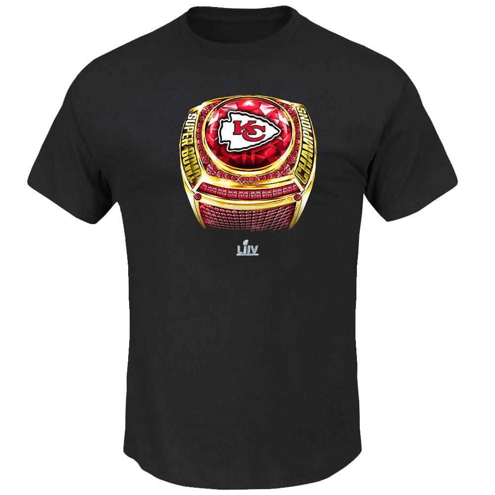 Majestic Athletic T-Shirts Kansas City Chiefs Majestic NFL 2020 Super Bowl Champions T-Shirt - Black