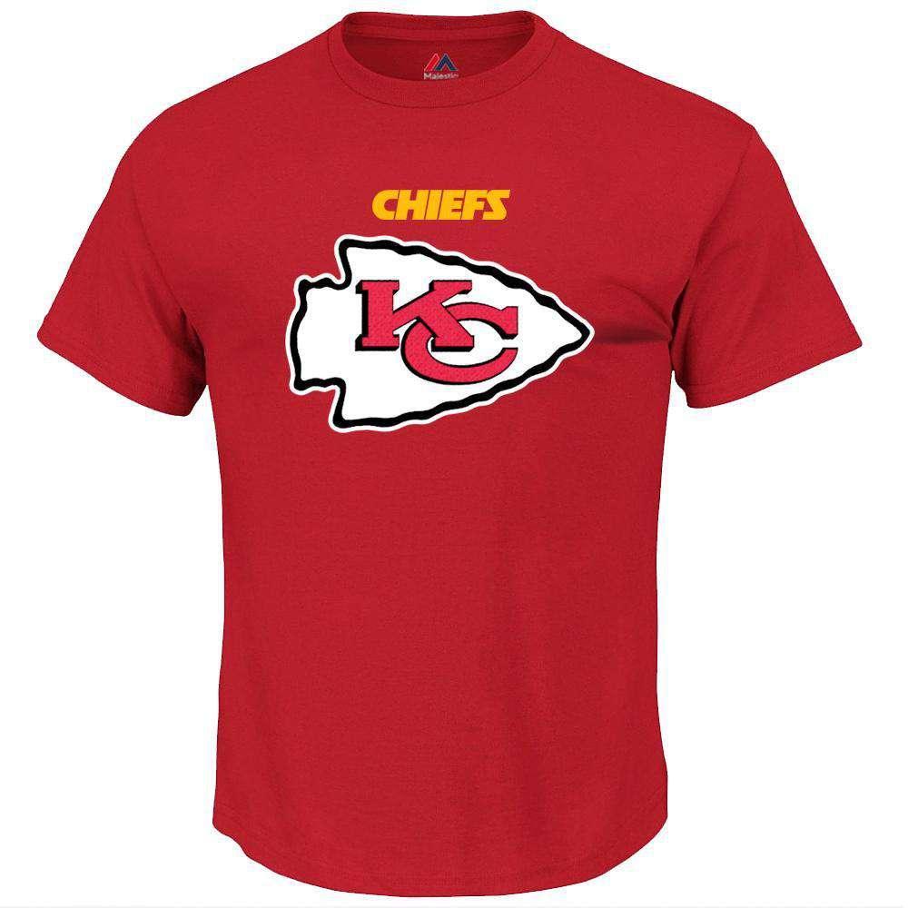 Majestic Athletic T-Shirts Kansas City Chiefs Majestic NFL Critical Victory T-Shirt - Red