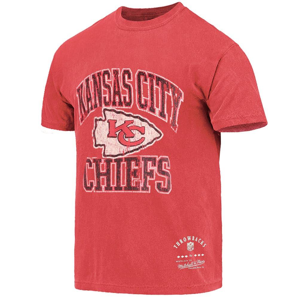 Mitchell And Ness T-Shirts Kansas City Chiefs Mitchell & Ness NFL Ivy Arch Vintage T-Shirt - Faded Red