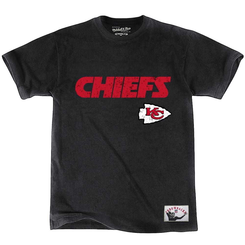 Mitchell And Ness T-Shirts Kansas City Chiefs Mitchell & Ness NFL Vintage Team T-Shirt - Black