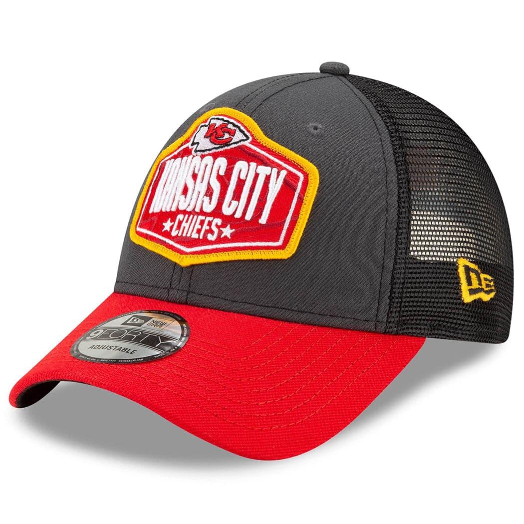 New Era Caps Kansas City Chiefs New Era 2021 NFL Draft 9FORTY Snapback Curve Hat - Graphite