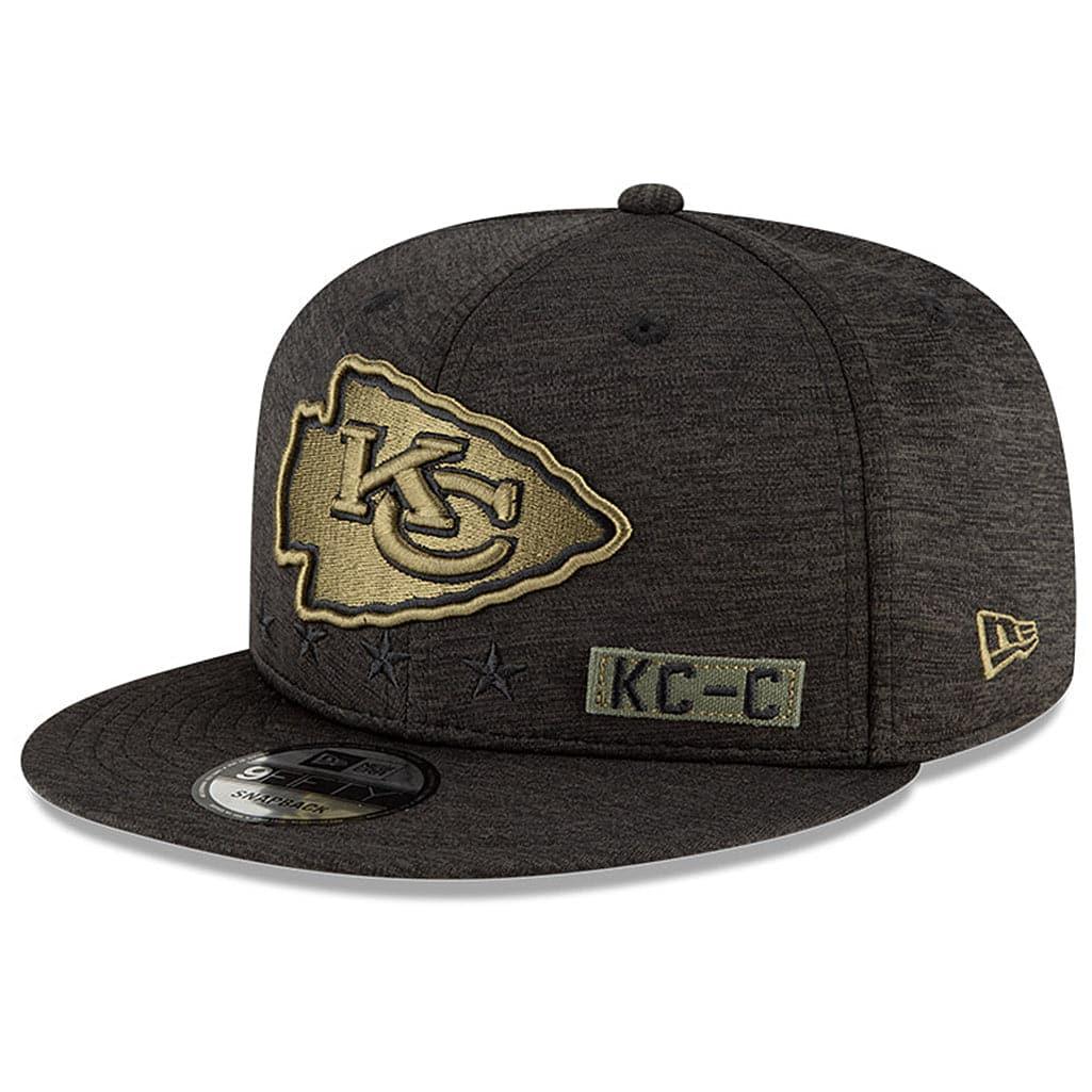 New Era Caps Kansas City Chiefs New Era NFL 2020 Salute To Service 9FIFTY Snapback Hat - Black