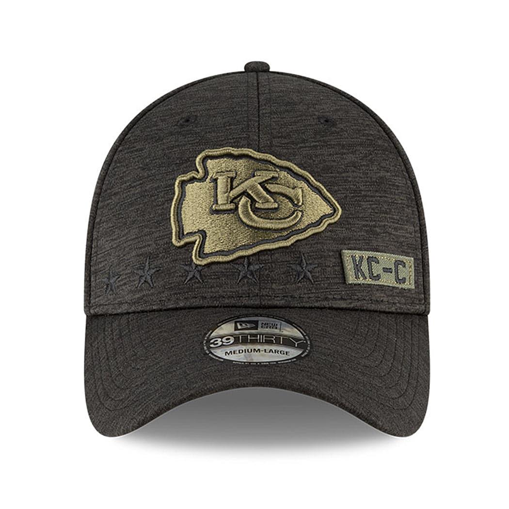 New Era Caps Kansas City Chiefs New Era NFL 2020 Sideline 39THIRTY Flex Fit Curve Hat - Black