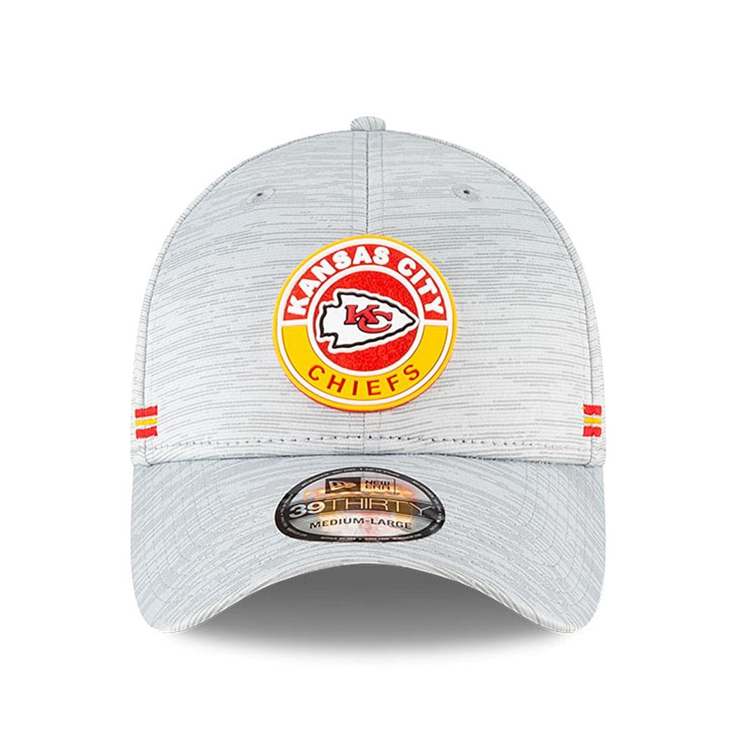 New Era Caps Kansas City Chiefs New Era NFL 2020 Sideline 39THIRTY Flex Fit Curve Hat - Grey