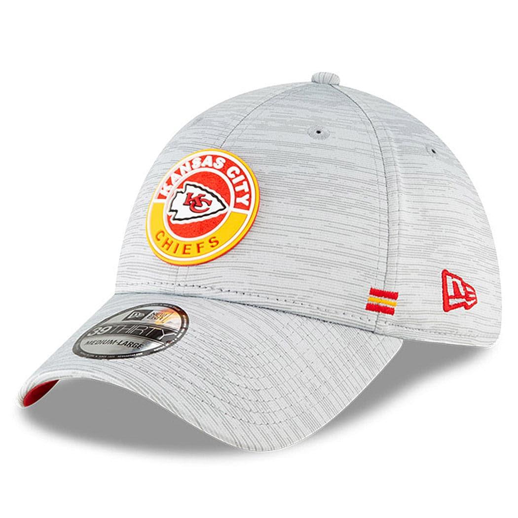 New Era Caps Kansas City Chiefs New Era NFL 2020 Sideline 39THIRTY Flex Fit Curve Hat - Grey