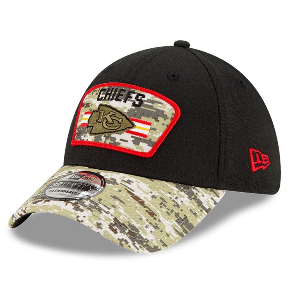 New Era Caps Kansas City Chiefs New Era NFL 2021 Salute To Service 39THIRTY Flex Fit Hat - Black