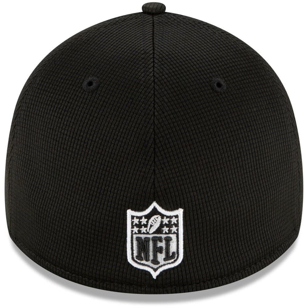 New Era Caps Kansas City Chiefs New Era NFL 2021 Sideline Black & White 39THIRTY Flex Fit Hat