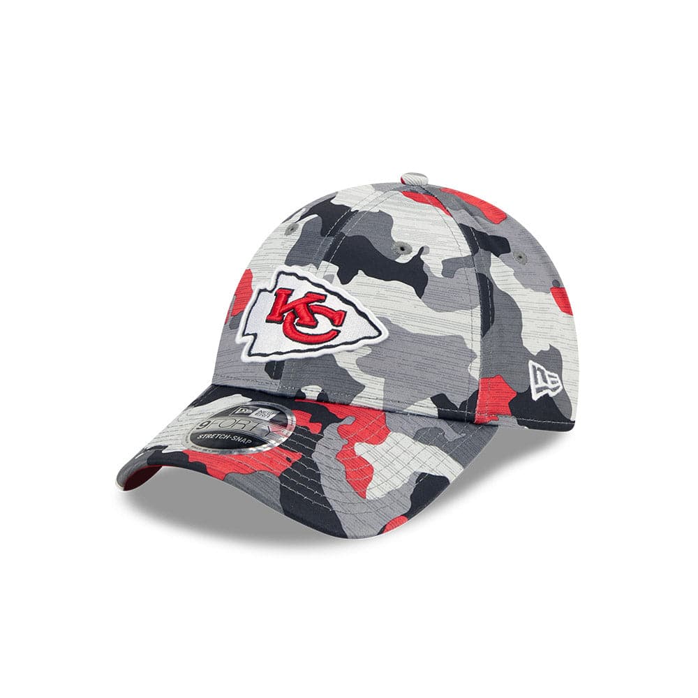 New Era Caps Youths Kansas City Chiefs New Era NFL 22 Training Camp Youths 9FORTY Stretch Snap Hat - Camo