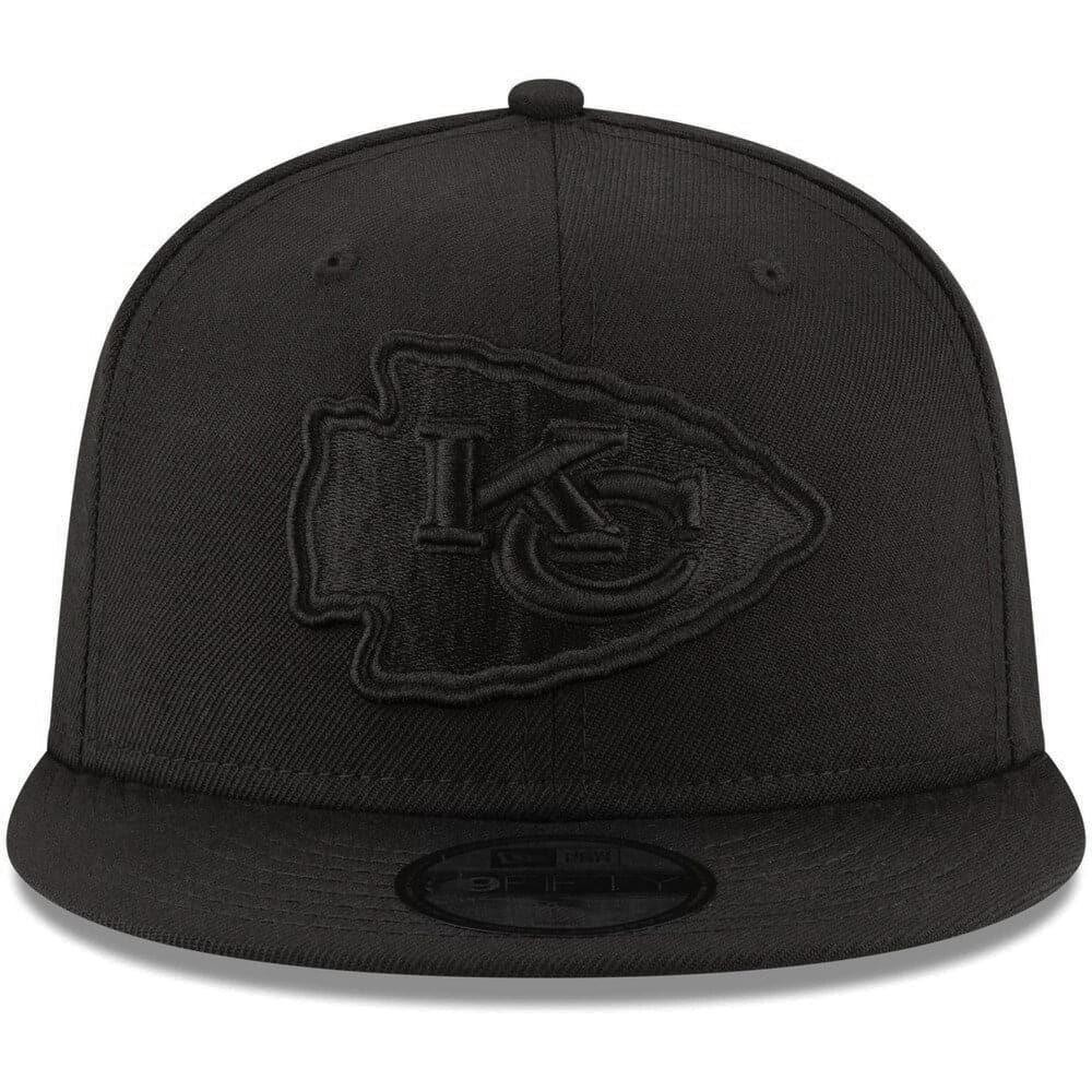 New Era Caps Kansas City Chiefs New Era NFL Black On Black 9FIFTY Snapback Hat - Black