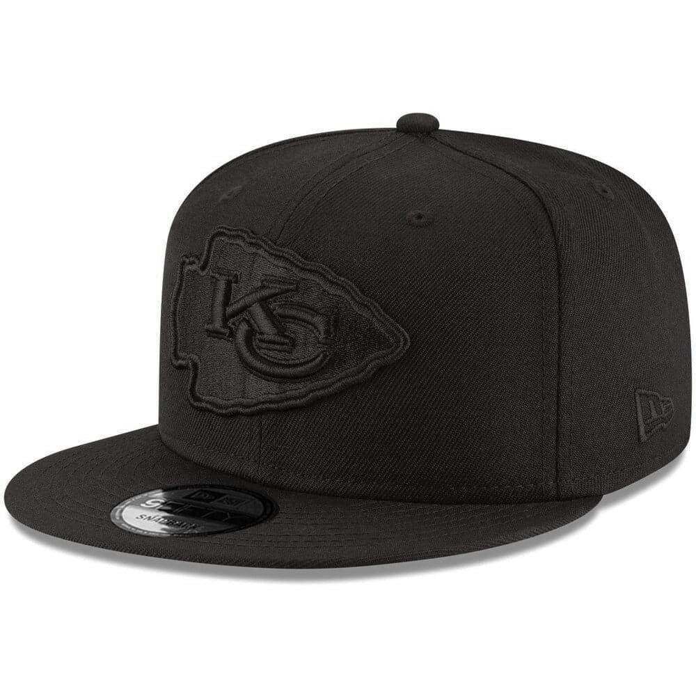 New Era Caps Kansas City Chiefs New Era NFL Black On Black 9FIFTY Snapback Hat - Black