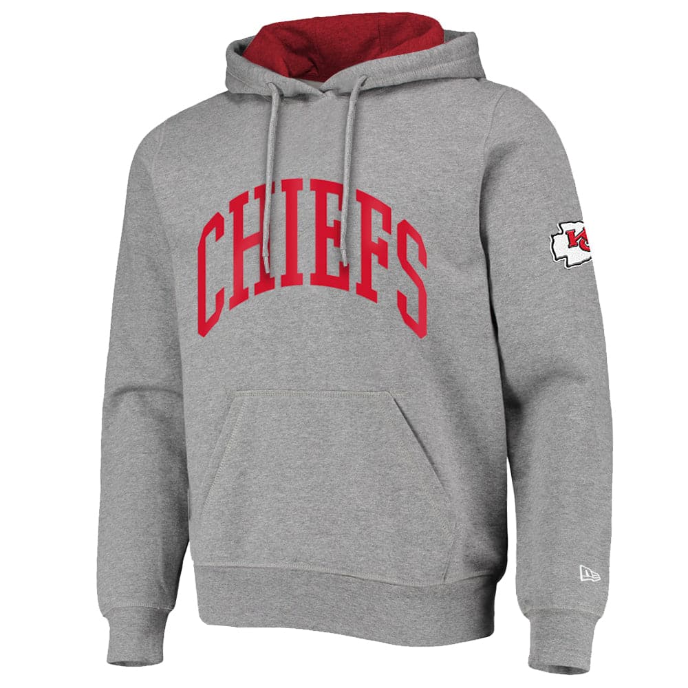 New Era Jumpers Kansas City Chiefs New Era NFL Block Arch Hoodie Jumper - Heather Grey