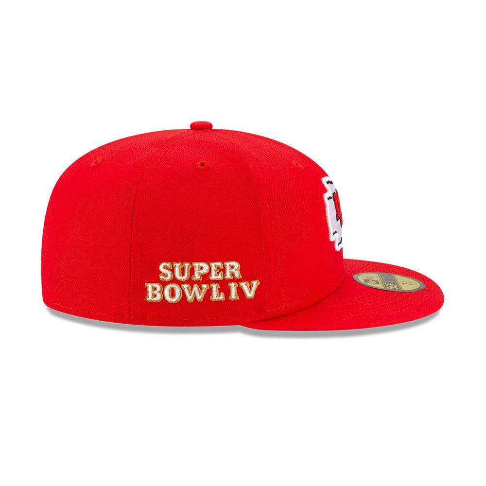 New Era Caps Kansas City Chiefs New Era NFL Champions Patch 59FIFTY Fitted Hat - Red