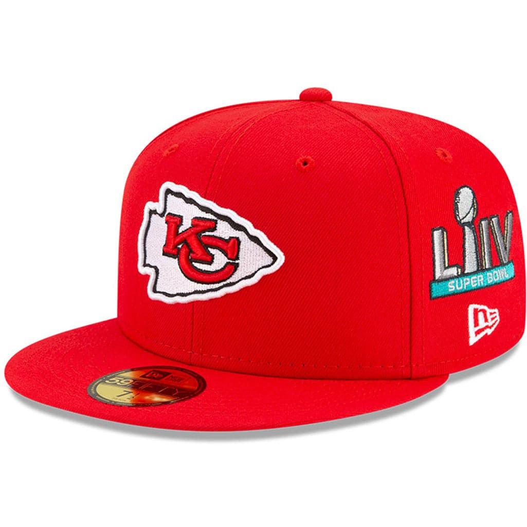 New Era Caps Kansas City Chiefs New Era NFL Champions Patch 59FIFTY Fitted Hat - Red