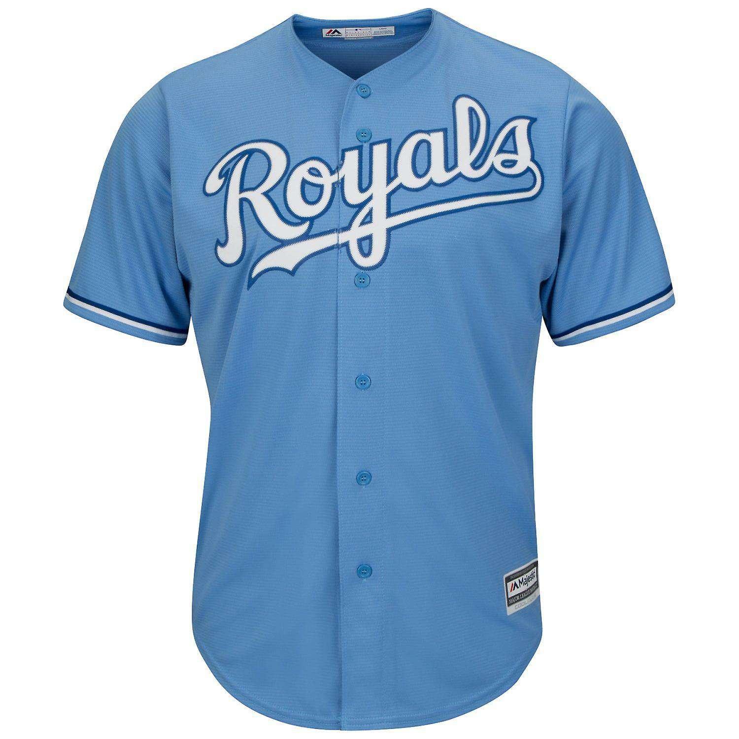 Majestic Athletic Jerseys Kansas City Royals Majestic MLB AC Cool Base Replica Jersey - Blue