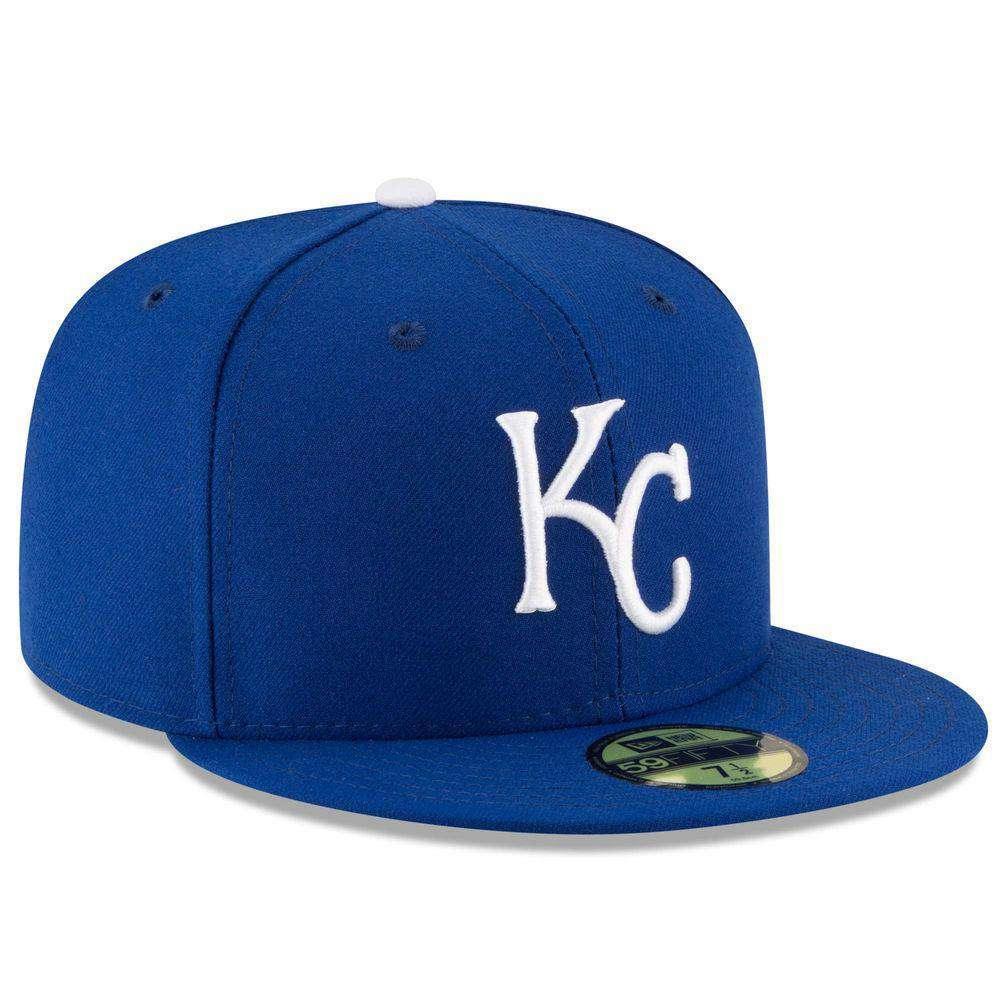New Era Caps Kansas City Royals New Era MLB AC On-Field 59FIFTY Fitted Hat - Blue