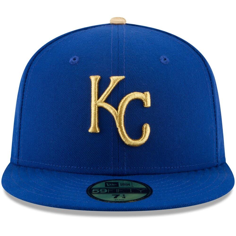 New Era Caps Kansas City Royals New Era MLB AC On-Field Alt 59FIFTY Fitted Hat - Blue