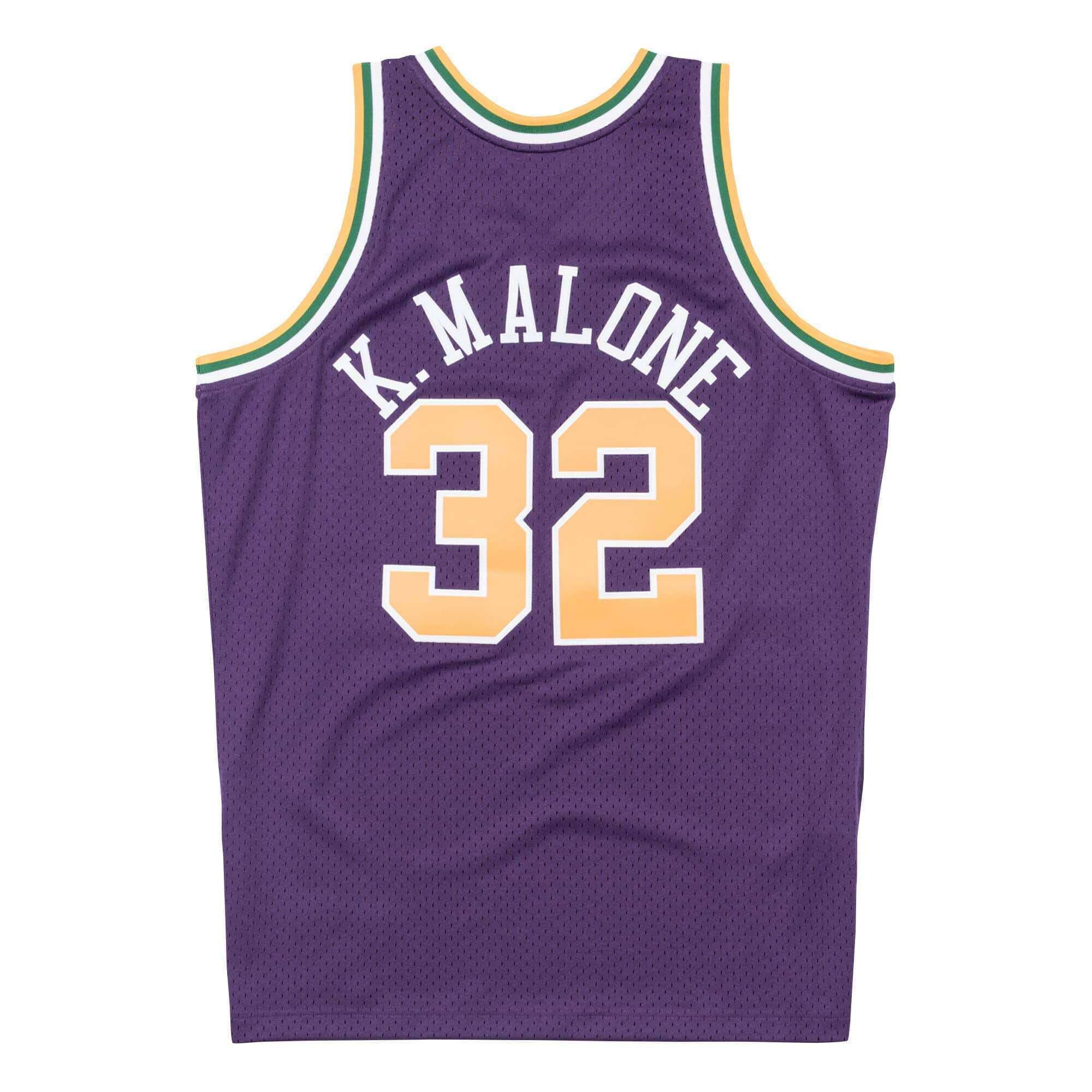 Mitchell And Ness Jerseys Karl Malone Utah Jazz Mitchell & Ness NBA Swingman Jersey - Purple