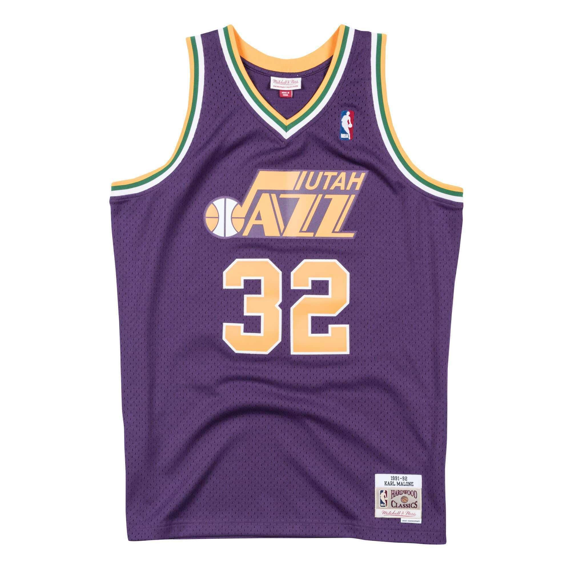 Mitchell And Ness Jerseys Karl Malone Utah Jazz Mitchell & Ness NBA Swingman Jersey - Purple