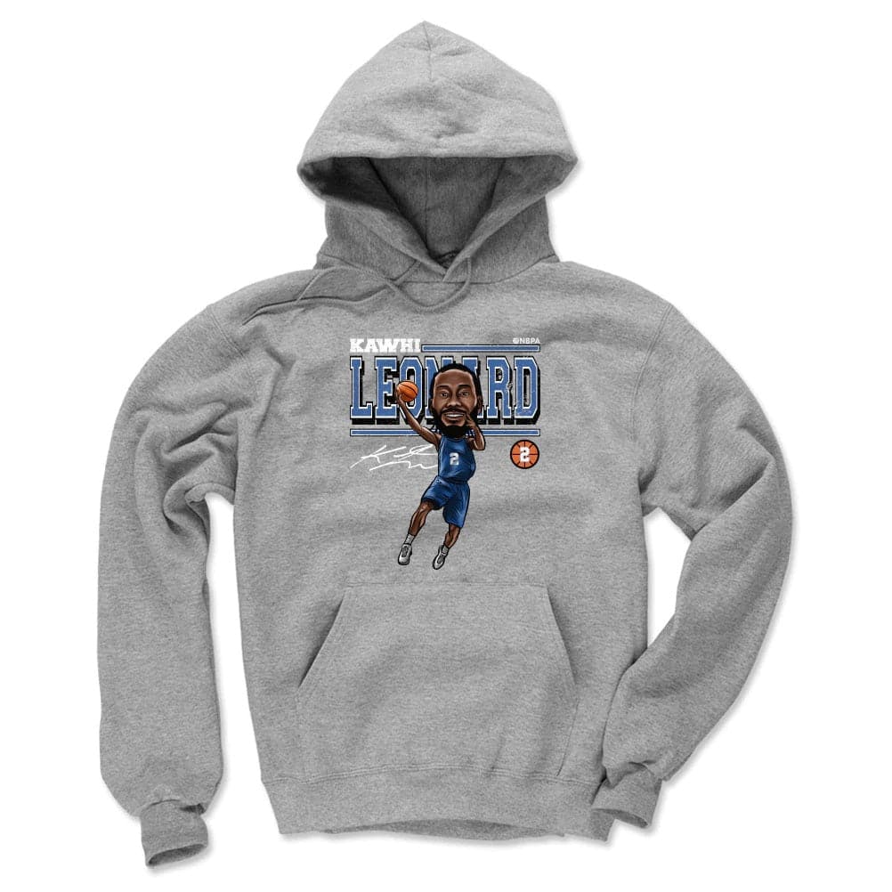 500 Level Jumpers Kawhi Leonard Los Angeles Clippers 500 Level NBA Cartoon Hoodie Jumper - Grey