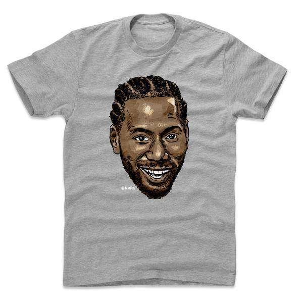 500 Level T-Shirts Kawhi Leonard Los Angeles Clippers 500 Level NBA Smile T-Shirt - Grey