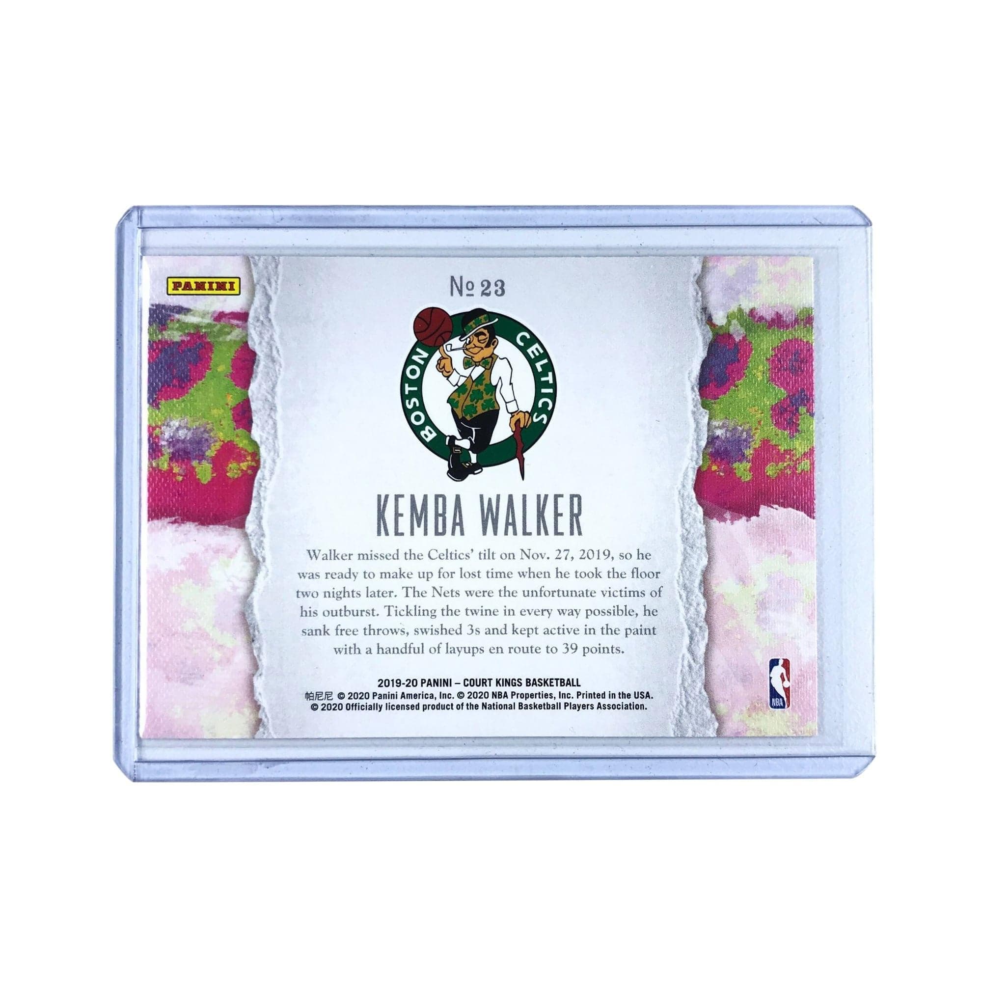 Panini Cards Kemba Walker Boston Celtics 2019-20 Panini Court Kings NBA Points In The Paint Card