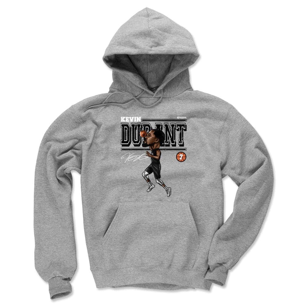 500 Level Jumpers Kevin Durant Brooklyn Nets 500 Level NBA Cartoon Hoodie Jumper - Grey