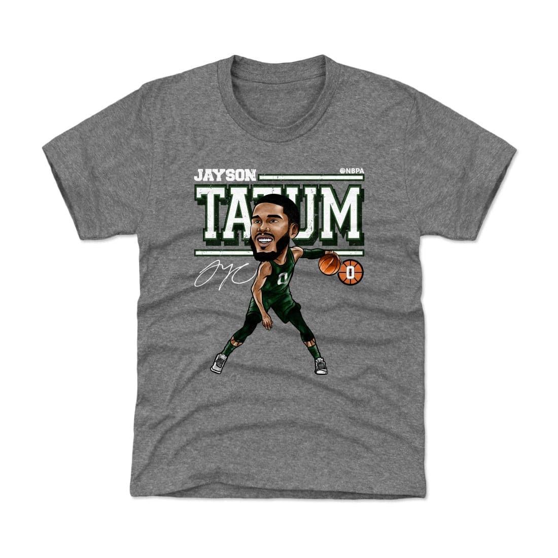 500 Level T-Shirts Kids/Youths Jayson Tatum Boston Celtics 500 Level NBA Cartoon Tri-Blend T-Shirt - Grey