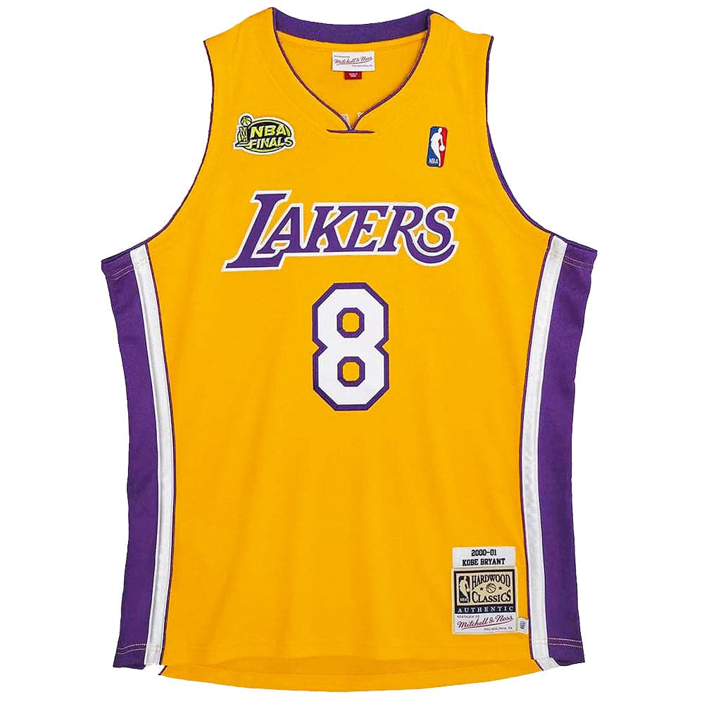 Mitchell And Ness Jerseys Kobe Bryant Los Angeles Lakers Mitchell & Ness NBA 00-01 Home Authentic Jersey - Yellow