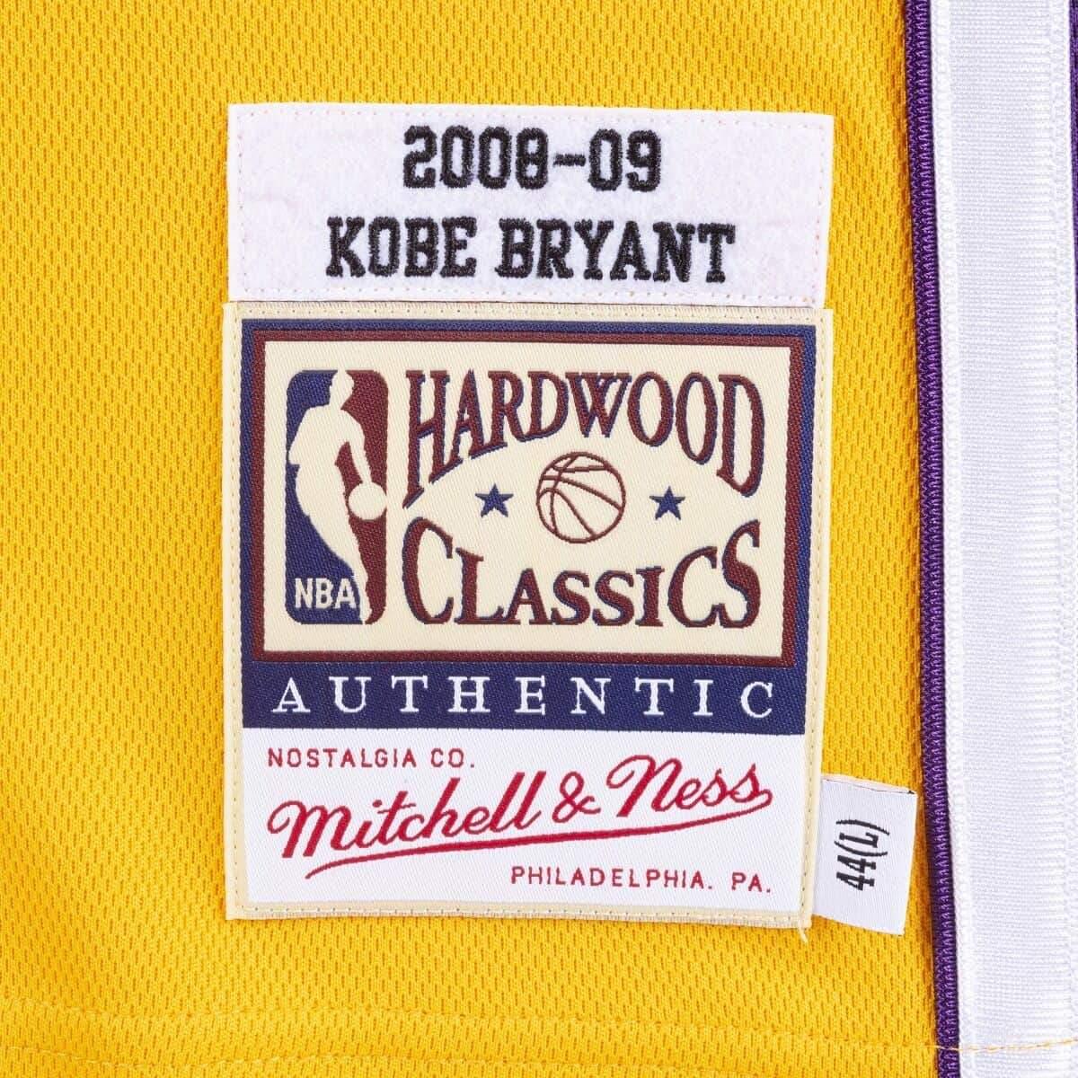 Mitchell And Ness Jerseys Kobe Bryant Los Angeles Lakers Mitchell & Ness NBA 08-09 Home Authentic Jersey - Yellow