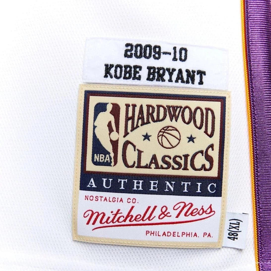 Mitchell And Ness Jerseys Kobe Bryant Los Angeles Lakers Mitchell & Ness NBA 09-10 Finals Authentic Jersey - White