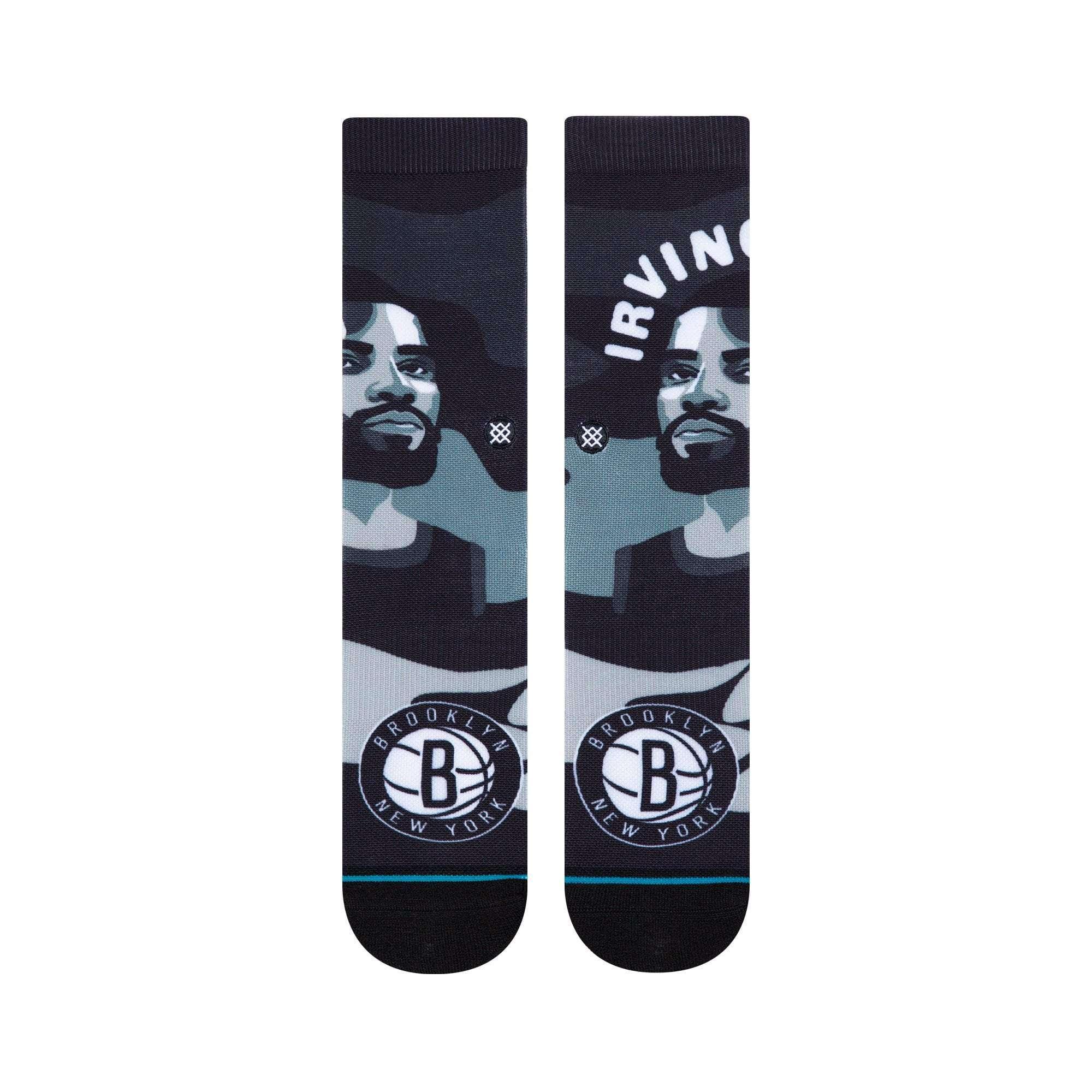 Stance Socks Kyrie Irving Brooklyn Nets Stance NBA Future Legends Crew Socks - Black
