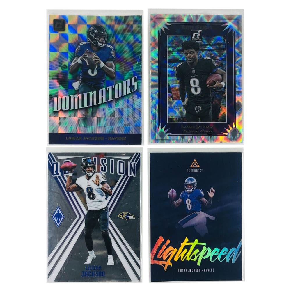 Panini Cards Lamar Jackson Baltimore Ravens 2019 Panini NFL 4 Insert Card Set