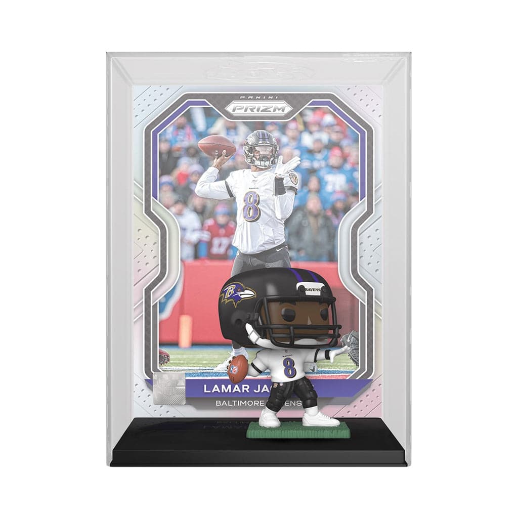 Funko Figures Lamar Jackson Baltimore Ravens Funko NFL Prizm Trading Card Figure - White