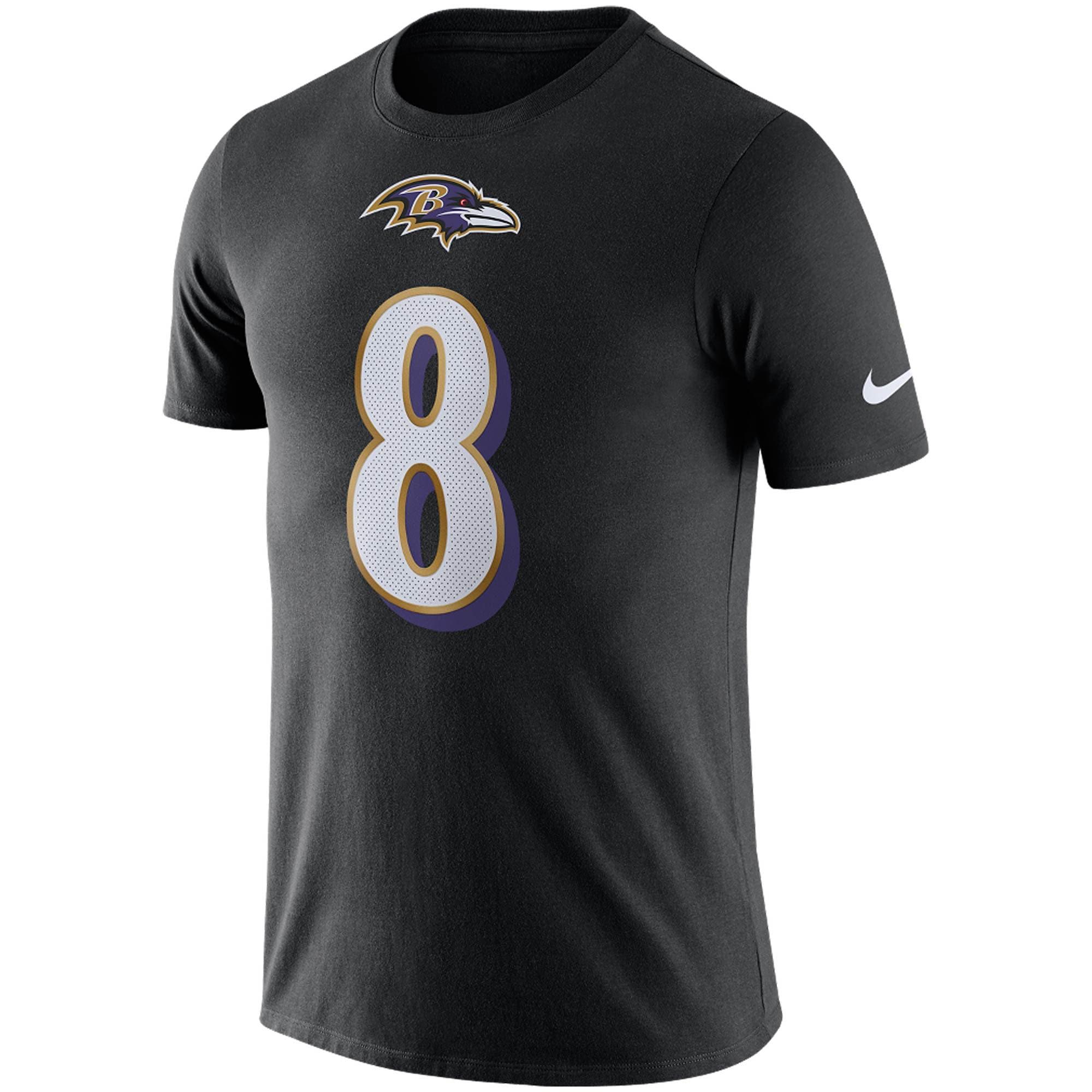 Nike T-Shirts Lamar Jackson Baltimore Ravens Nike NFL Player Essential T-Shirt - Black