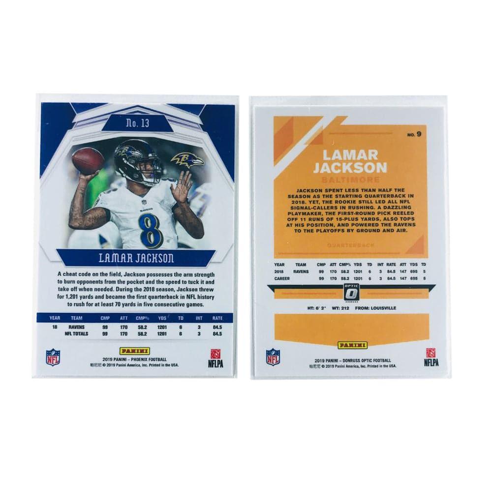 Panini Cards Lamar Jackson Baltimore Ravens Panini NFL 2 Card Premium Base Set